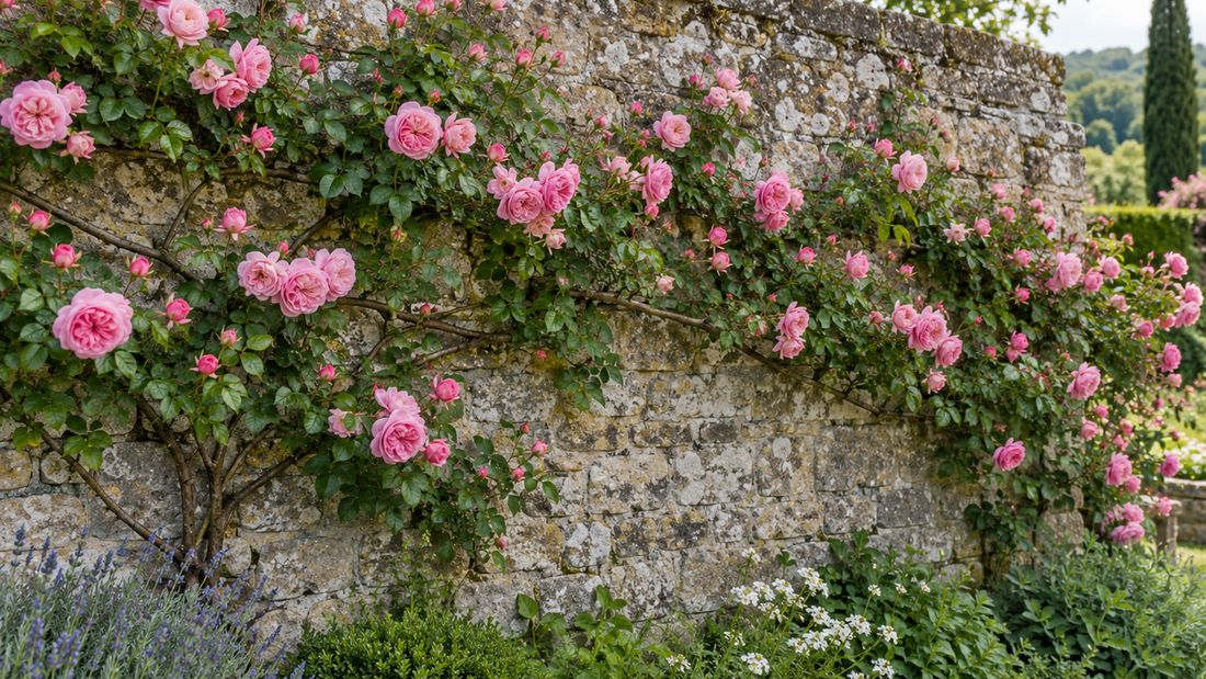 Rosier grimpant taillé