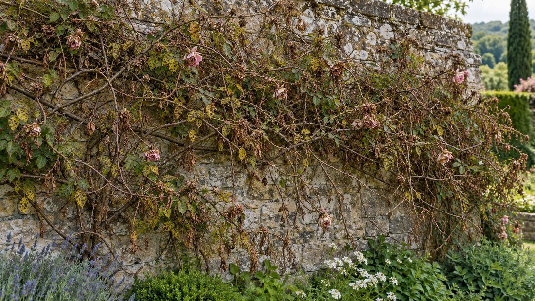 Rosier grimpant négligé
